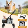 4-Wheel Foldable Pet Stroller for Small Dogs and Cats view 2