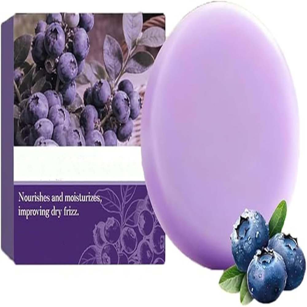Blueberry Shampoo & Conditioner Bar Bundle for Thinning, Dry Hair