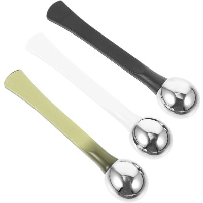 POPETPOP 3-Piece Zinc Alloy Eye Massage Tool Set with Cream Spoon