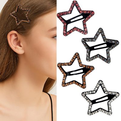 MOTIBACK Star Hair Clips, 4-Piece Set