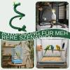 100 cm Cotton Parrot Climbing Rope Perch, Non-Slip Green Bird Cage Toy view 4