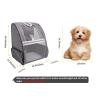 Greensen Foldable Breathable Pet Carrier with Padded Ergonomic Shoulder Straps for Cats and Dogs, Gray view 2