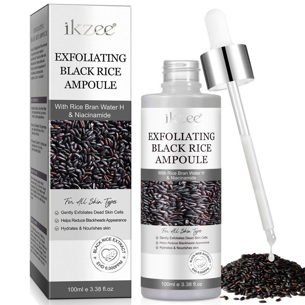 Black Rice Exfoliating Serum Ampoule for Face and Body