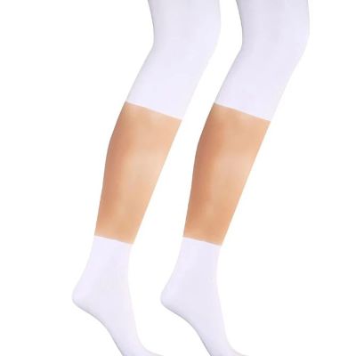 EZLUIYLDH Pair of Silicone Calf Prostheses, Skin-Tone, Size S
