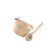 mophrati Wooden Bath Bucket Set with Ladle and Spoon, 4 L view 3