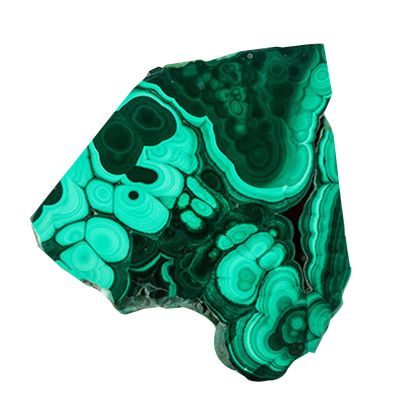 Raw Malachite Polished Green Crystal Slice
