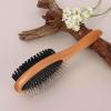 Wooden Pet Grooming Brush with Stainless Steel Bristles, 5.9 x 24.5 cm view 3