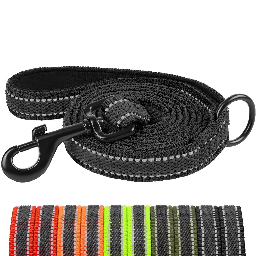 XBEN Rubberized Dog Leash, Reflective 15MM-1.5M Leash with Comfortable Grip