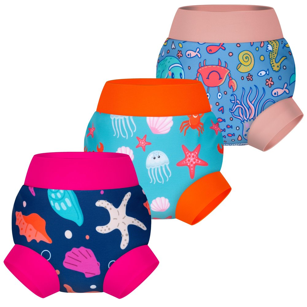 BIG ELEPHANT Baby Swim Diapers, 3-Pack, Reusable