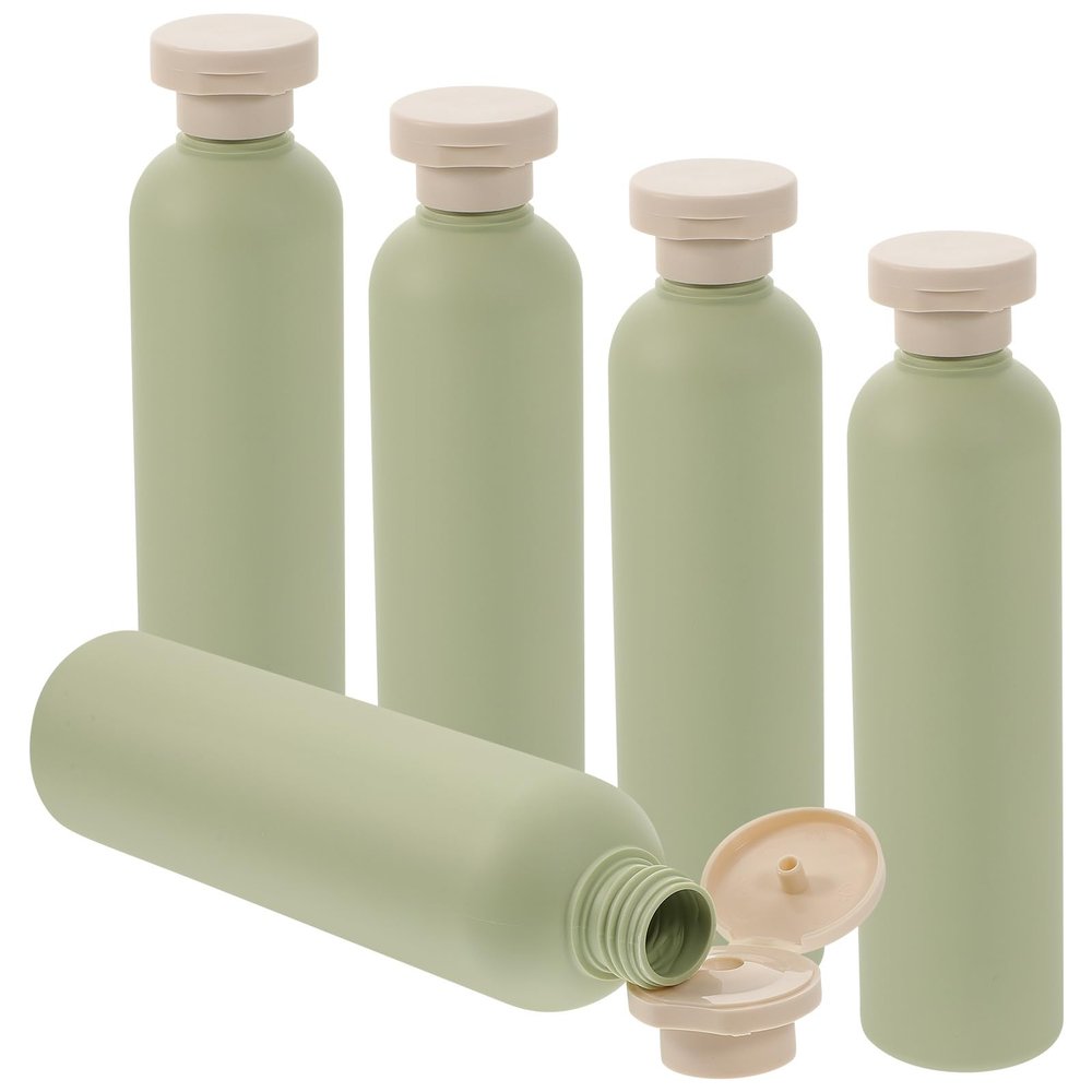 IMIKEYA 5-Pack Refillable Travel Shampoo Bottles with Flip-Top Caps