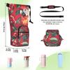 SyXIOP Parrot French Art Valentines Small Backpack with Water Bottle Holder, Water Bottle, Insulated Sleeve, 50.8 cm, 81.3 cm, 1.2 L, for Daily Walking, Hiking and More view 2