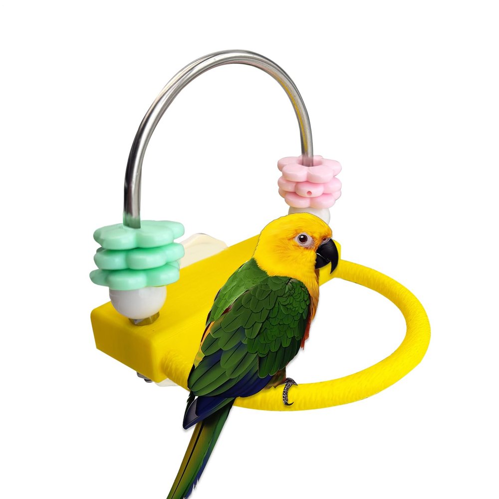 Bird Perch Station: Sturdy Wooden Chew Stand