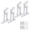LVYXON Roman Curtain Rod Bracket, Top- or Side-Mounted, Aluminum Alloy view 2