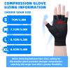 JLFDLLYYZQ 2 Pairs Fingerless Copper Compression Gloves (XL) view 2