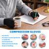 JLFDLLYYZQ 2 Pairs Fingerless Copper Compression Gloves (XL) view 3
