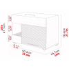 YUGXTH Hidden Litter Box Cabinet with Wheels and Storage for Large Cats, Brown view 2