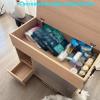 YUGXTH Hidden Litter Box Cabinet with Wheels and Storage for Large Cats, Brown view 3