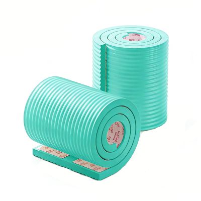 Soft High-Elasticity Edge Protector, 1 cm Thick NBR Foam, 20 cm Wide, for Walls, Tables, Cabinets and Desks, Green, 5 m/16.4 ft