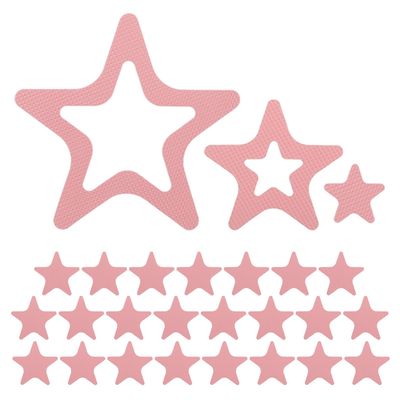 Supvox 24-Piece Pink Star-Shaped PEVA Non-Slip Bathtub Stickers