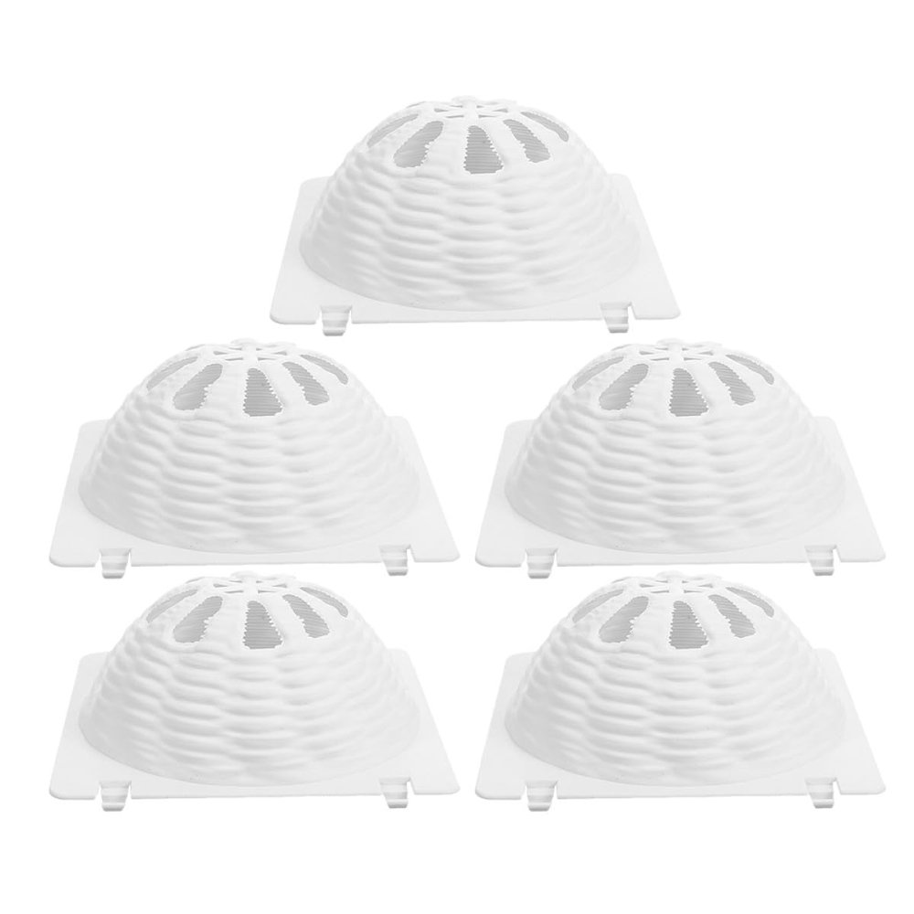 GARVALON Bird Nest Covers, 5-Pack, White Plastic, Washable