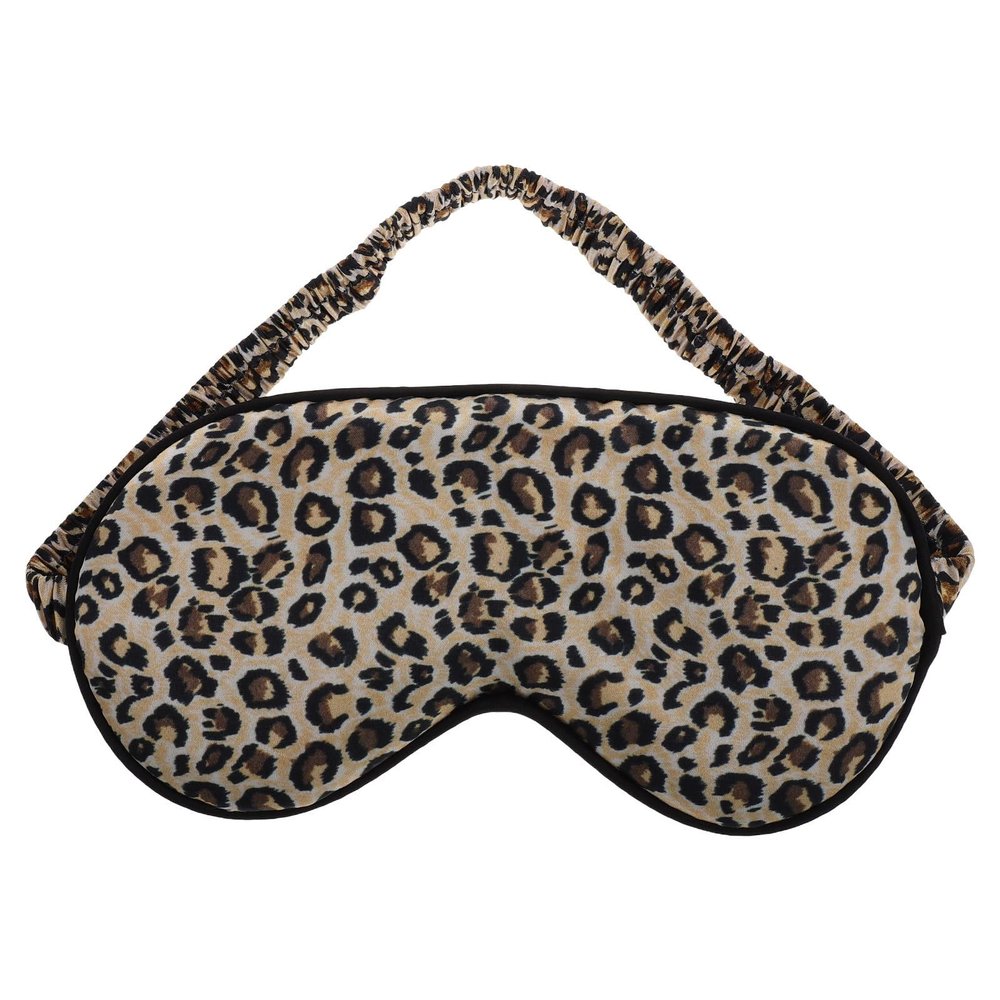 Leopard Print Faux Silk Sleep Mask for Women and Men