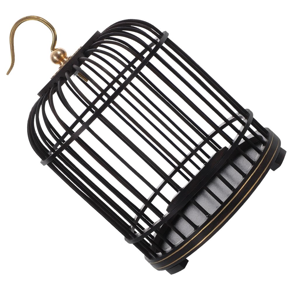 iplusmile Portable Red Ebony Cricket Cage, Handmade Grasshopper Cage with Bamboo Storage Basket for Insect Observation and Nature Study