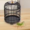 iplusmile Portable Red Ebony Cricket Cage, Handmade Grasshopper Cage with Bamboo Storage Basket for Insect Observation and Nature Study view 4