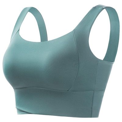 Uwdiohq V-Neck Push-Up Bra Without Underwire for Women, Lace Bra with Front Button Placket, Shaping Cups, Adjustable Straps, Green, S