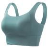 Uwdiohq V-Neck Push-Up Bra Without Underwire for Women, Lace Bra with Front Button Placket, Shaping Cups, Adjustable Straps, Green, S view 1
