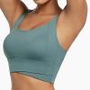 Uwdiohq V-Neck Push-Up Bra Without Underwire for Women, Lace Bra with Front Button Placket, Shaping Cups, Adjustable Straps, Green, S view 3