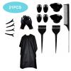 Hair Dyeing Set, 16-Piece Set with Clips, Brushes and Bowl view 4