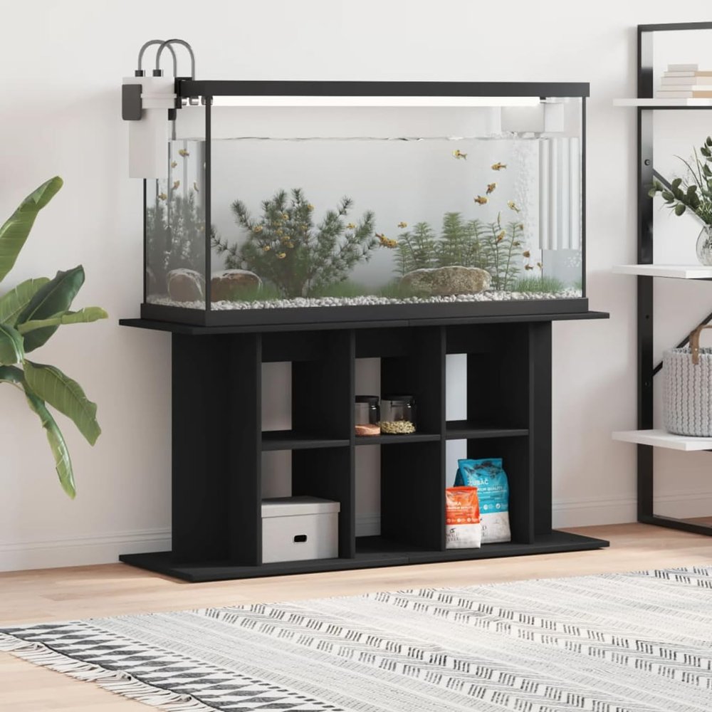 Gecheer Aquarium Stand Black 120 x 40 x 60 cm with Storage