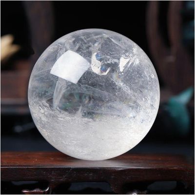 Generic Clear Quartz Crystal Ball, Large Healing Crystal Sculpture, 45–50 mm