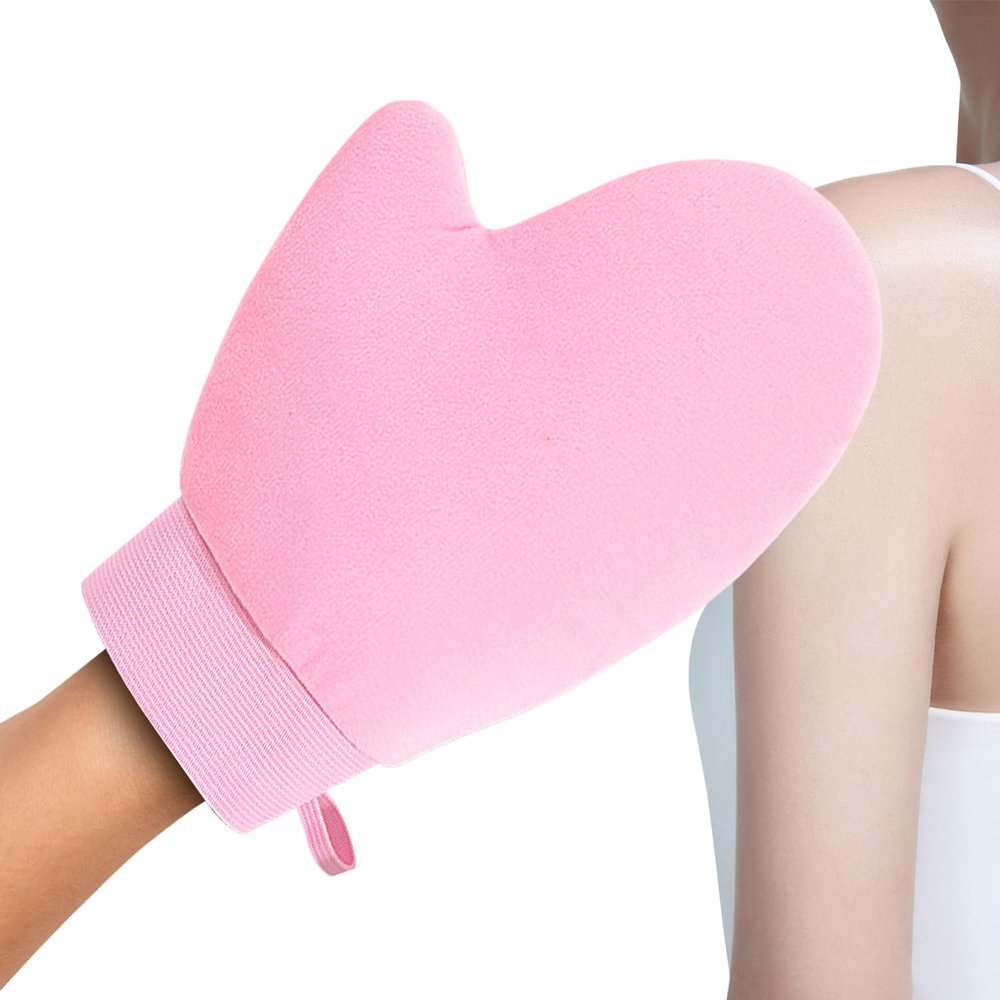 Self-Tanning Mitt, Sunless Tanning Applicator for Hands and Body, Premium Velvet, Double-Sided, Fast-Absorbing, Reusable, Safe for Sensitive Skin