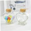 Clockjuan Mini Heart-Shaped Glass Bottle with Cork view 2
