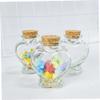 Clockjuan Mini Heart-Shaped Glass Bottle with Cork view 3