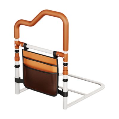 predolo Bed Rail for Older Adults, Sturdy Adjustable Fall-Protection Rail with Storage Pocket