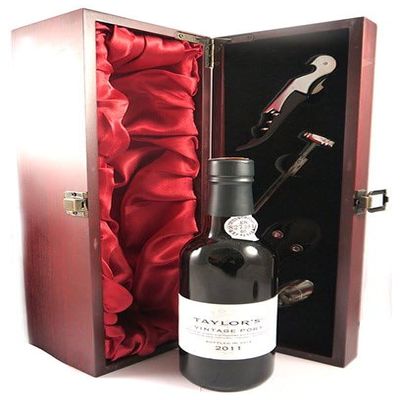 Taylor Fladgate Vintage Port 2011, 375 ml (Half Bottle) in a Silk-Lined Gift Box with 4 Wine Accessories
