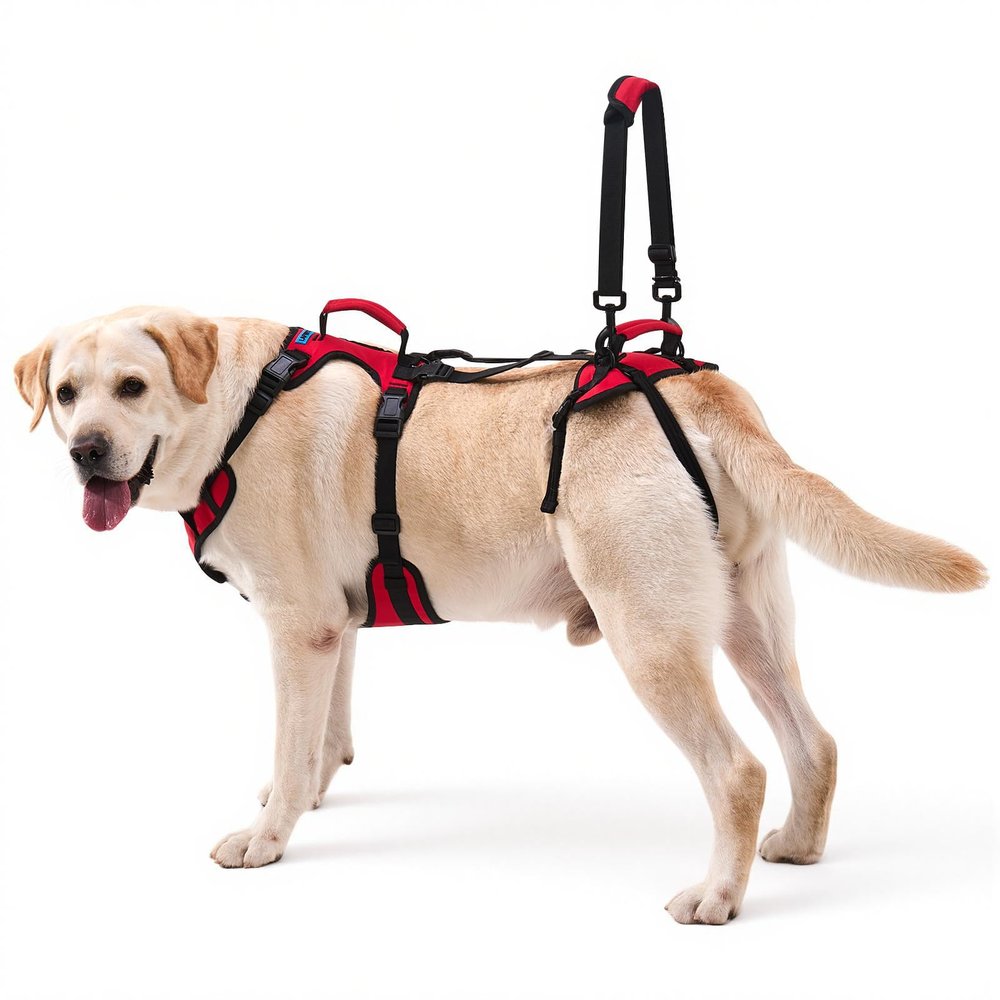 Lafoty Dog Lift Harness for Very Large Dogs, Red, XL