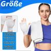 Simsky 4 Pairs Cotton Fingerless Gloves, UV Protection, White view 2