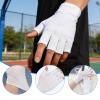 Simsky 4 Pairs Cotton Fingerless Gloves, UV Protection, White view 4
