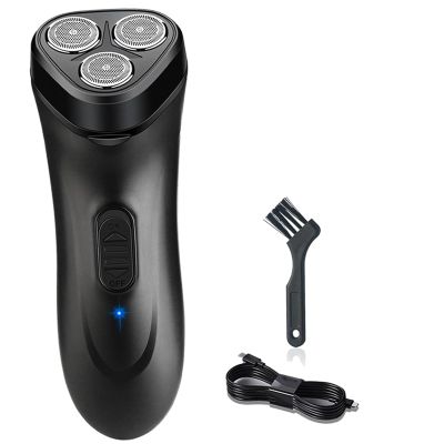 Men's Electric Shaver, USB Rechargeable, 3-in-1 Wet/Dry, Black
