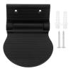 Wall-Mounted, Non-Slip Aluminum Footrest for Hallways, Entryways, and Bathrooms, Foldable Shoe-Shining Aid, Black view 1