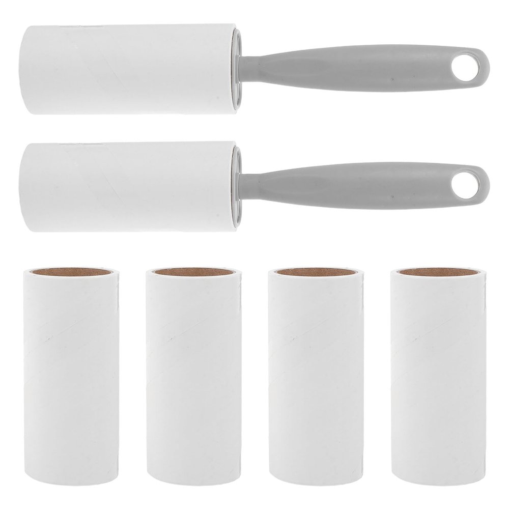 BESPORTBLE 8-Piece Reusable Pet Hair Lint Rollers, High-Tack, Gray, for Clothing, Furniture, Carpets, and Cars, Compact for Travel