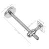 Flat Adjustable Stainless Steel Handrail Bracket, Wall-Mounted, Silver view 2