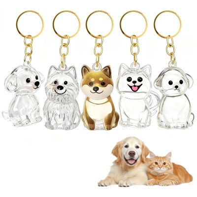FooYee 5-Piece Dog Hair Keychain Set