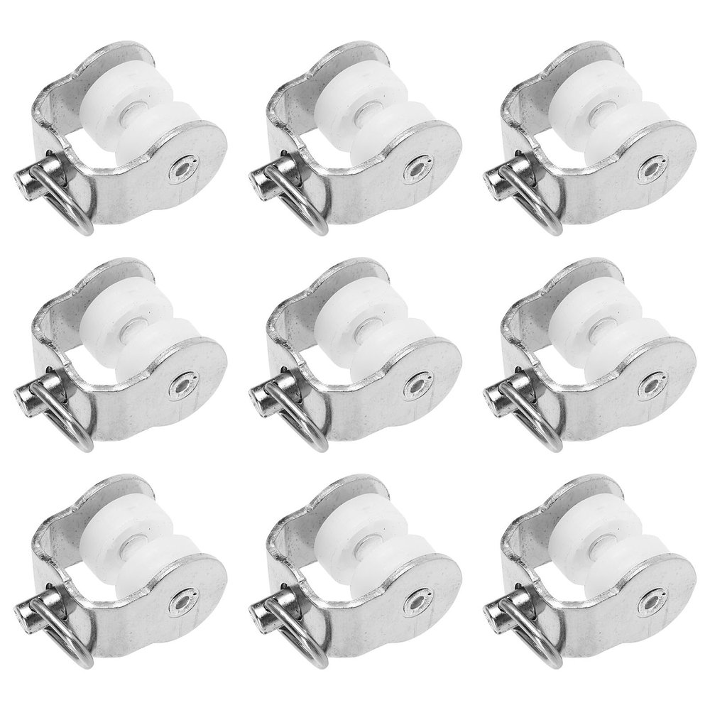 Yardenfun 20-Piece Metal Curtain Track Rollers for Straight and Curved Tracks with Guide Rollers