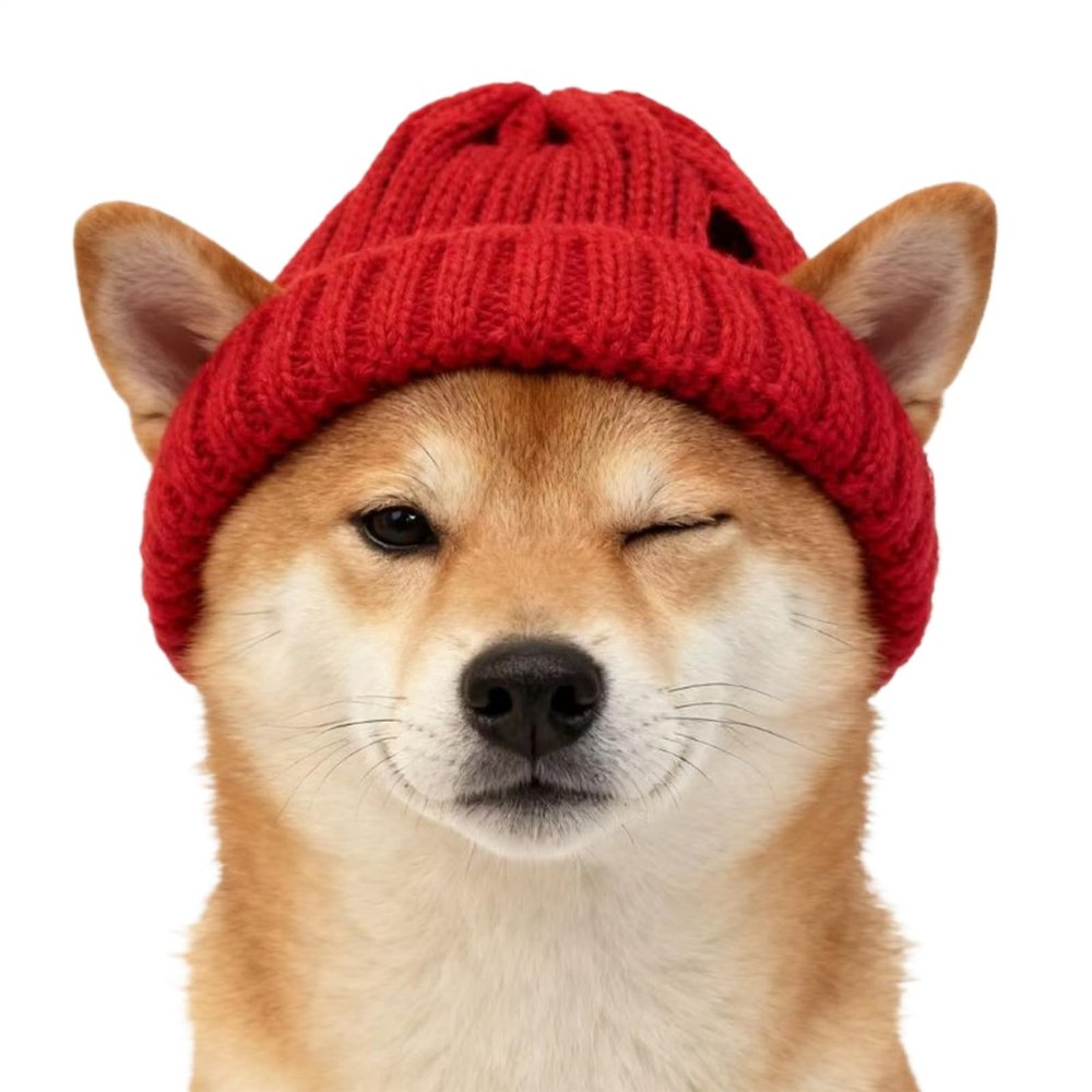 Dog Knit Beanie, Warm Soft Dog Hat