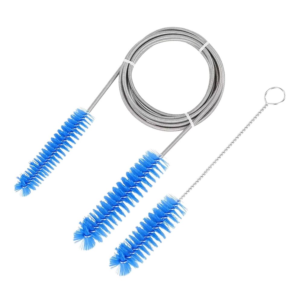YUXITA Aquarium Filter Hose Brush Set, Double-Sided Steel Flexible Tube Cleaning Brushes