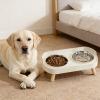HEEPDD Elevated Dog Bowls with Stand, Stainless Steel Food and Water Bowls with Splash Guard and Non-Slip Legs, 2 x 400 ml Capacity, for Small and Medium-Sized Dogs and view 3